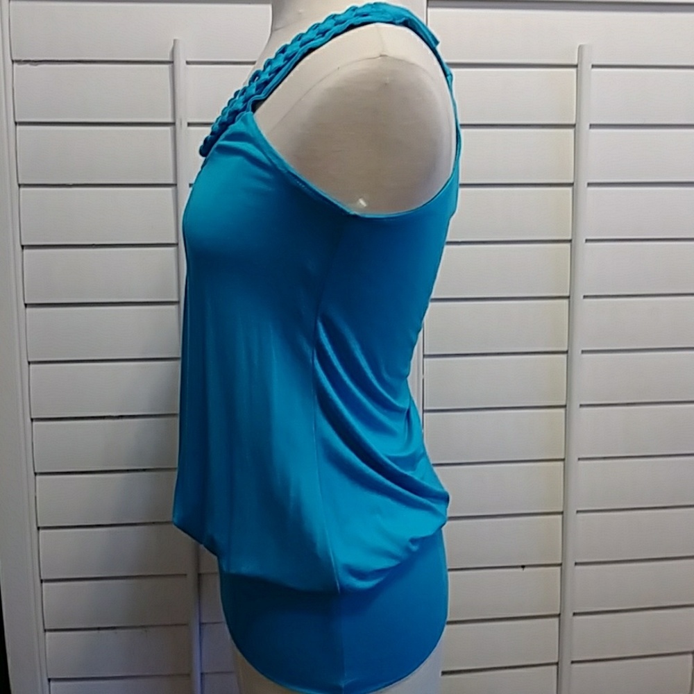 JOLIE TURQUOISE BLUE SHIRT/TOP/TEE. - Size Large - Picture 2 of 5